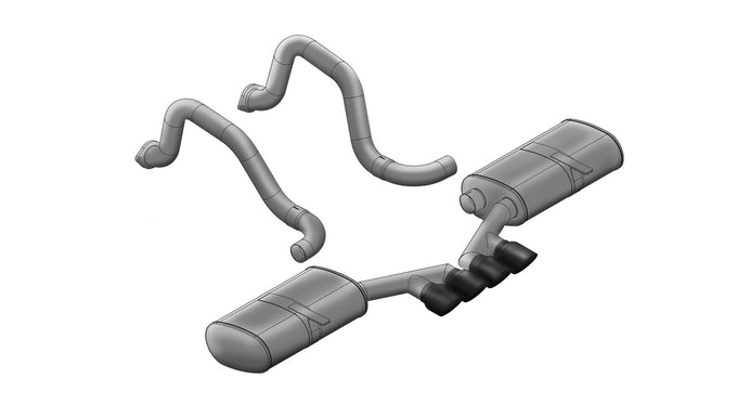 2.5in Axle-Back Dual Rear Exit w/ Single 3.5in Tips <br> 1997-2004 Chevrolet Corvette