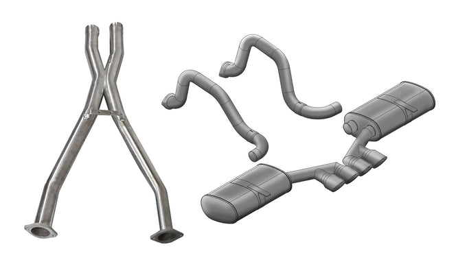 2.5in Cat-Back Dual Rear Exit W/ 3.5in Tips <br> 1997-2004 Chevrolet Corvette