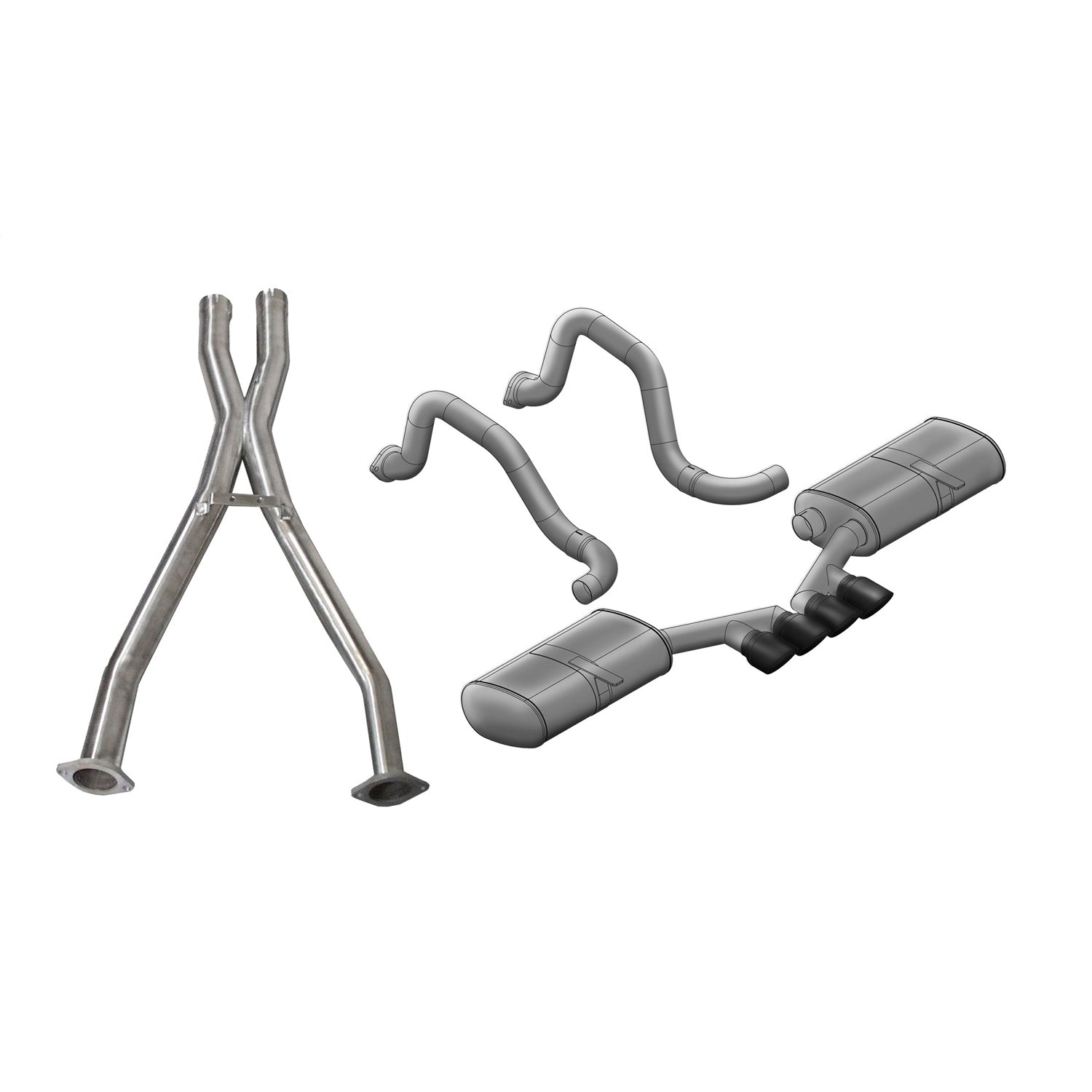 2.5in Cat-Back Dual Rear Exit w/ 3.5in Tips <br> 1997-2004 Chevrolet Corvette