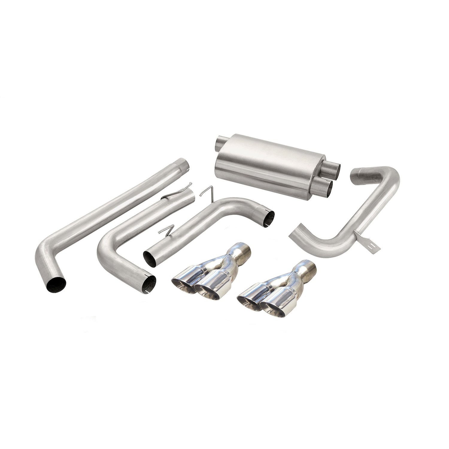 3in Cat-Back Dual Rear Exit with Twin 3.5in Tips <br> 98-02 Chevy Camaro, Pontiac Firbird