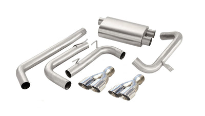 3in Cat-Back Dual Rear Exit with Twin 3.5in Tips <br> 98-02 Chevy Camaro, Pontiac Firbird