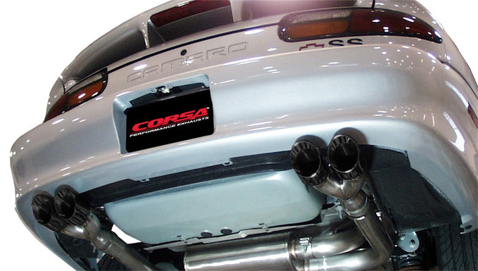 3in Cat-Back Dual Rear Exit with Twin 3.5in Tips <br> 98-02 Chevy Camaro, Pontiac Firbird