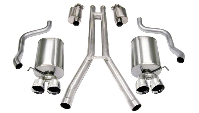 2.5in Cat-Back Dual Rear Exit w/ Twin 3.5in Tips <br> 2004-2008 Cadillac XLR