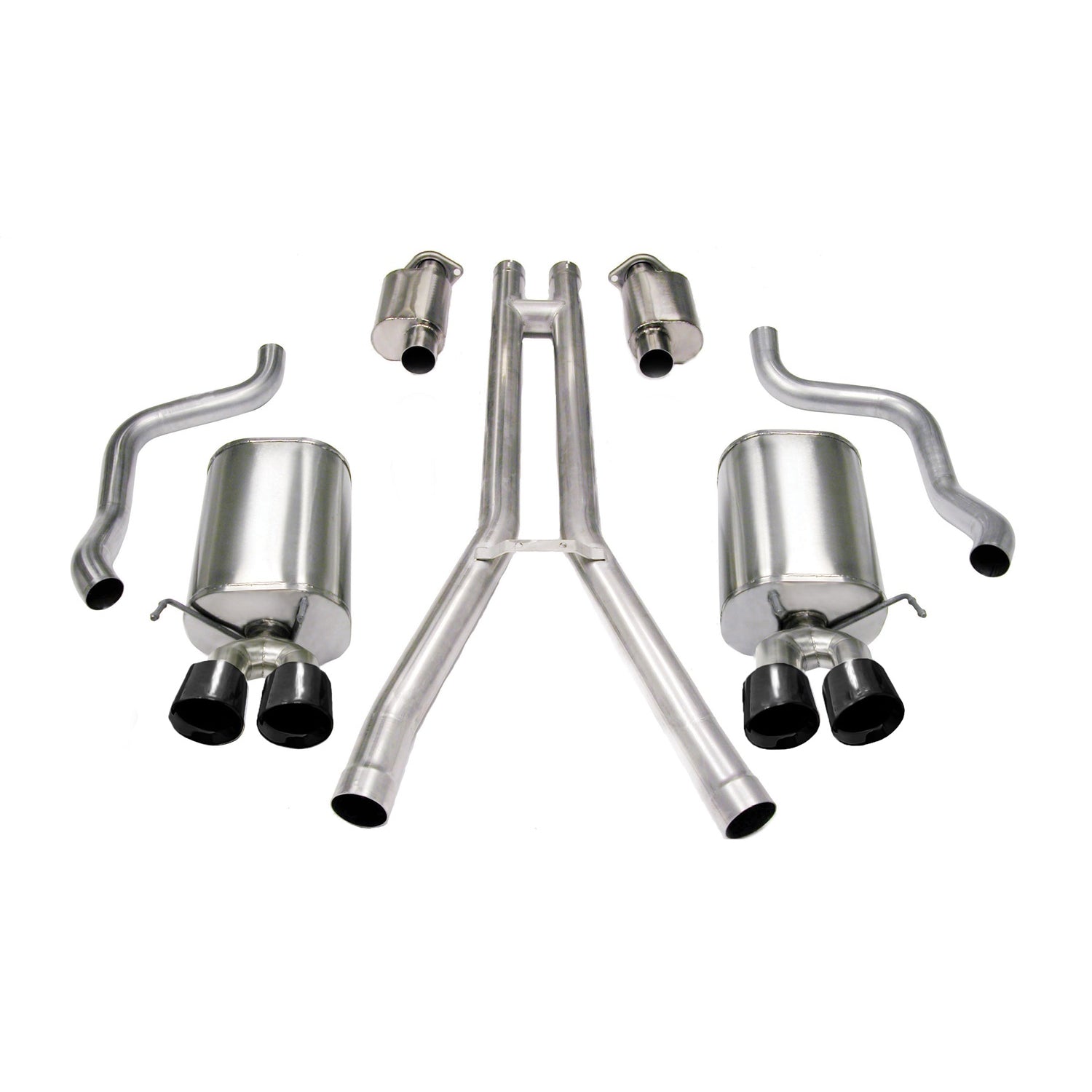 2.5in Cat-Back Dual Rear Exit with Twin 3.5in Tips <br> 2004-2008 Cadillac XLR