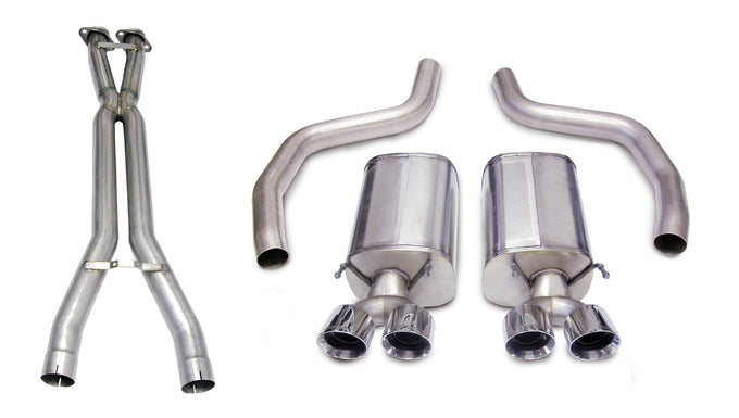 3.0in Cat-Back Dual Rear Exit with Twin 4.0in Tips <br> 2006-2011 Chevrolet Corvette