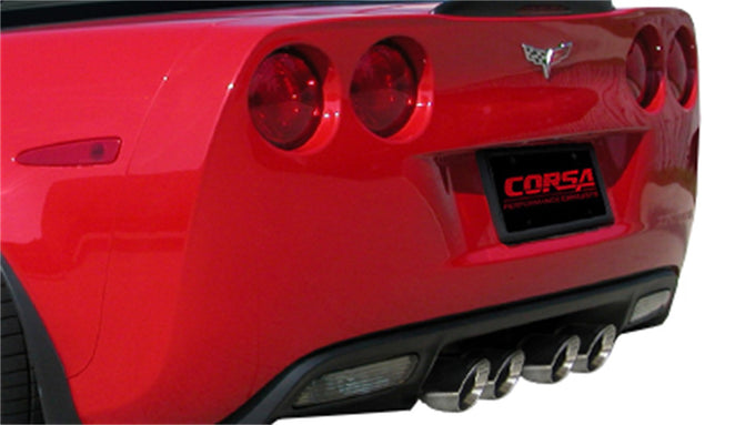3in Cat-Back Dual Rear Exit with Twin 4in Tips <br> 2012-2013 Chevrolet Corvette