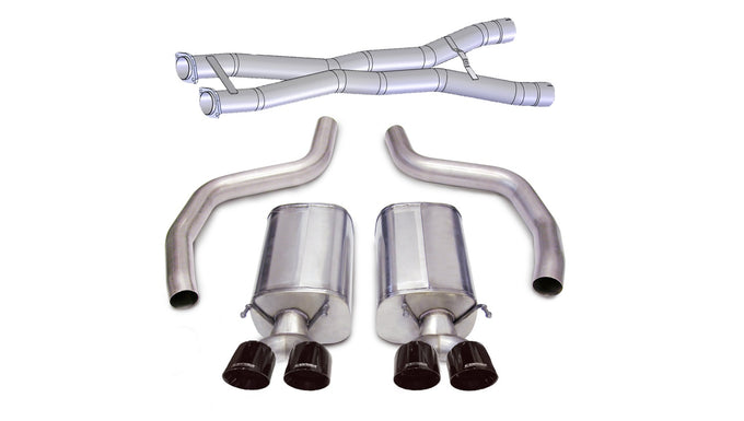 3in Cat-Back Dual Rear Exit with Twin 4in Tips <br> 2012-2013 Chevrolet Corvette