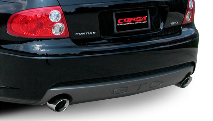 2.5in Cat-Back Dual Rear Exit w/ 4in Polished Tips <br> 2005-2006 Pontiac GTO