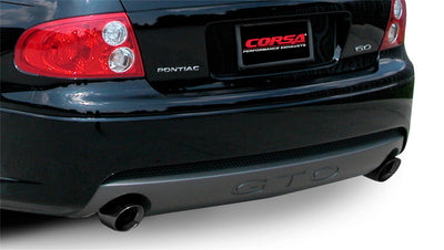 2.5in Cat-Back Dual Rear Exit W/ 4in Black PVD Tips <br> 2005-2006 Pontiac GTO
