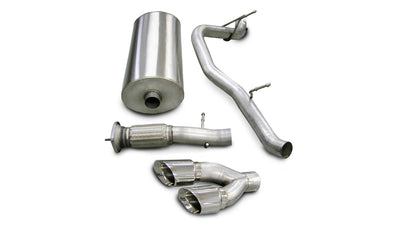 3in Cat-Back Single Exit w/4in Polished Tips <br> 07-10 GMC Yukon Cadillac Escalade