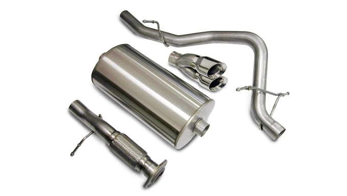 3in Cat-Back Single Rear Exit w/4in Polished Tips <br> 07-08 Chevy Tahoe GMC Yukon