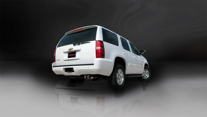 3in Cat-Back Single Rear Exit w/4in Polished Tips <br> 07-08 Chevy Tahoe GMC Yukon