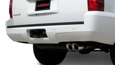 3in Cat-Back Single Rear Exit w/4in Polished Tips <br> 07-08 Chevy Tahoe GMC Yukon