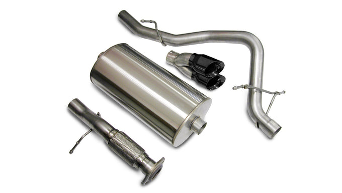 3in Cat-Back Single Rear Exit w/ 4in Twin Tips <br> 07-08 Chevy Tahoe GMC Yukon