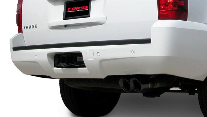 3in Cat-Back Single Rear Exit w/ 4in Twin Tips <br> 07-08 Chevy Tahoe GMC Yukon