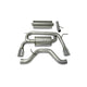3in Cat-Back Dual Rear Exit w/ 4in Polished Tip <br> 2006-2008 Hummer H3