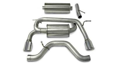 3in Cat-Back Dual Rear Exit w/ 4in Polished Tip <br> 2006-2008 Hummer H3