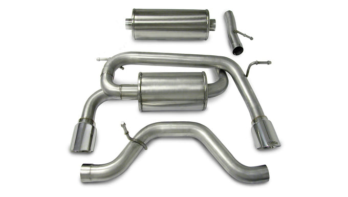 3in Cat-Back Dual Rear Exit w/ 4in Polished Tip <br> 2006-2008 Hummer H3