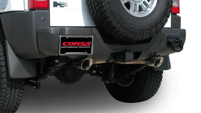 3in Cat-Back Dual Rear Exit w/ 4in Polished Tip <br> 2006-2008 Hummer H3