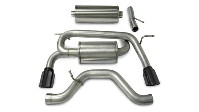 3in Cat-Back Dual Rear Exit with Single 4in Tips <br> 2006-2008 Hummer H3