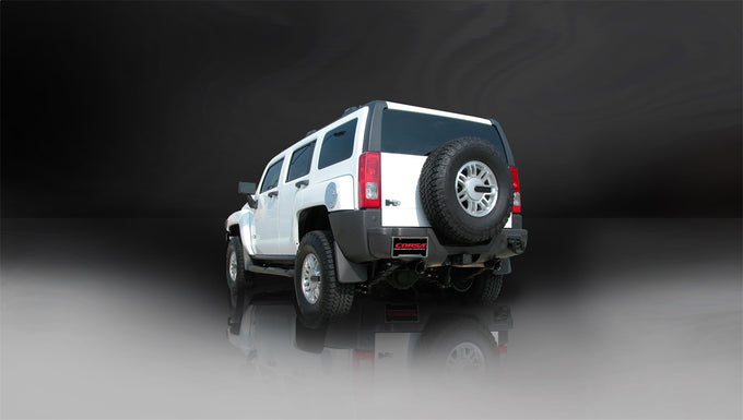 3in Cat-Back Dual Rear Exit with Single 4in Tips <br> 2006-2008 Hummer H3