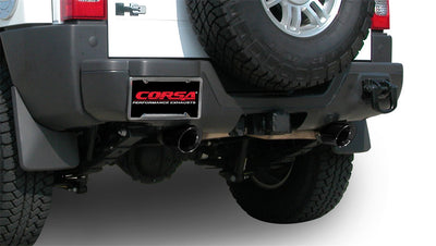 3in Cat-Back Dual Rear Exit with Single 4in Tips <br> 2006-2008 Hummer H3