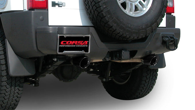 3in Cat-Back Dual Rear Exit with Single 4in Tips <br> 2006-2008 Hummer H3