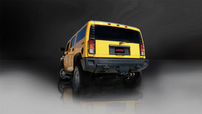 3in Cat-Back Single Rear Exit w/ 4in Twin Tips <br> 2003-2006 Hummer H2
