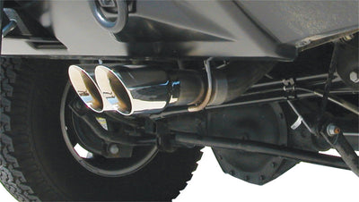 3in Cat-Back Single Rear Exit w/ 4in Twin Tips <br> 2003-2006 Hummer H2