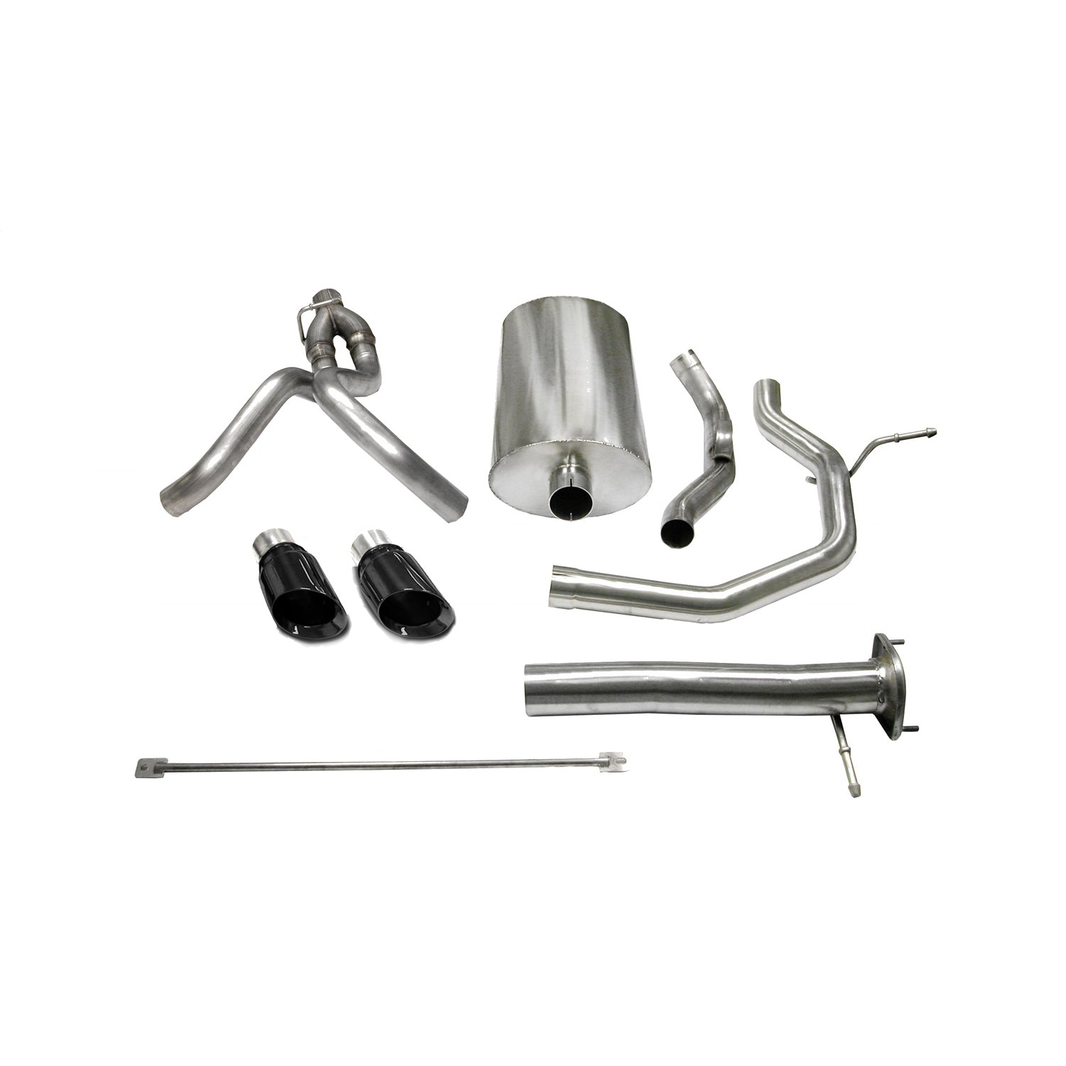 3in Cat-Back Dual Rear Exit w/ 4in Black PVD Tips <br> 2003-2006 Chevrolet SSR