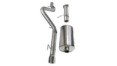3in Cat-Back Single Rear Exit w/ 4in Polished Tip <br> 2006-2008 Chevrolet Trailblazer