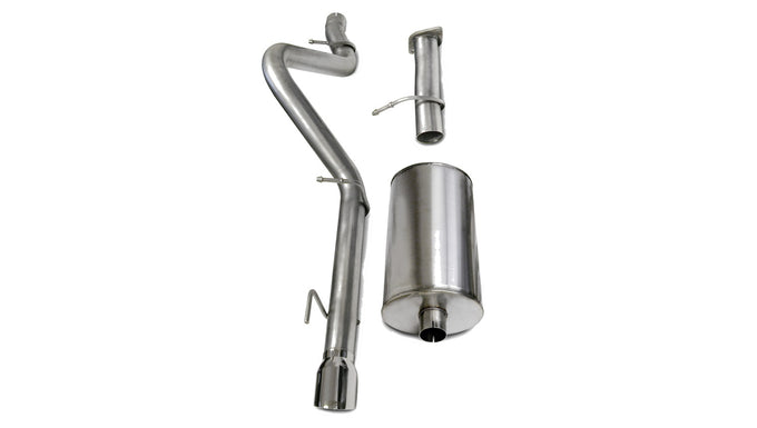3in Cat-Back Single Rear Exit w/ 4in Polished Tip <br> 2006-2008 Chevrolet Trailblazer