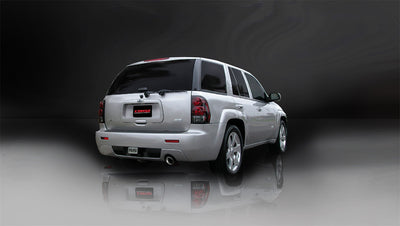 3in Cat-Back Single Rear Exit w/ 4in Polished Tip <br> 2006-2008 Chevrolet Trailblazer