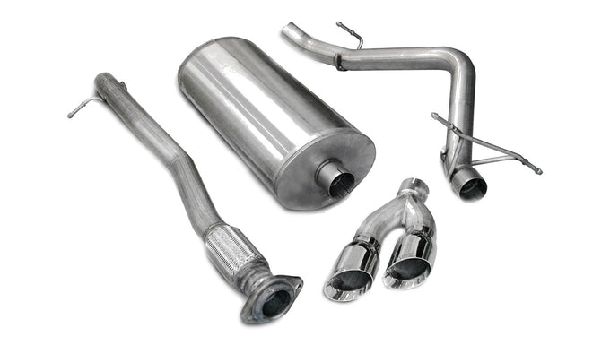 3in Cat-Back Single Exit w/4in Polished Tips <br> 07-08 Chevy Silverado GMC Sierra 1500 Classic