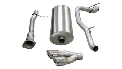 3in Cat-Back Single Exit w/4in Polished Tips <br> 07-10 GMC Yukon Cadillac Escalade ESV
