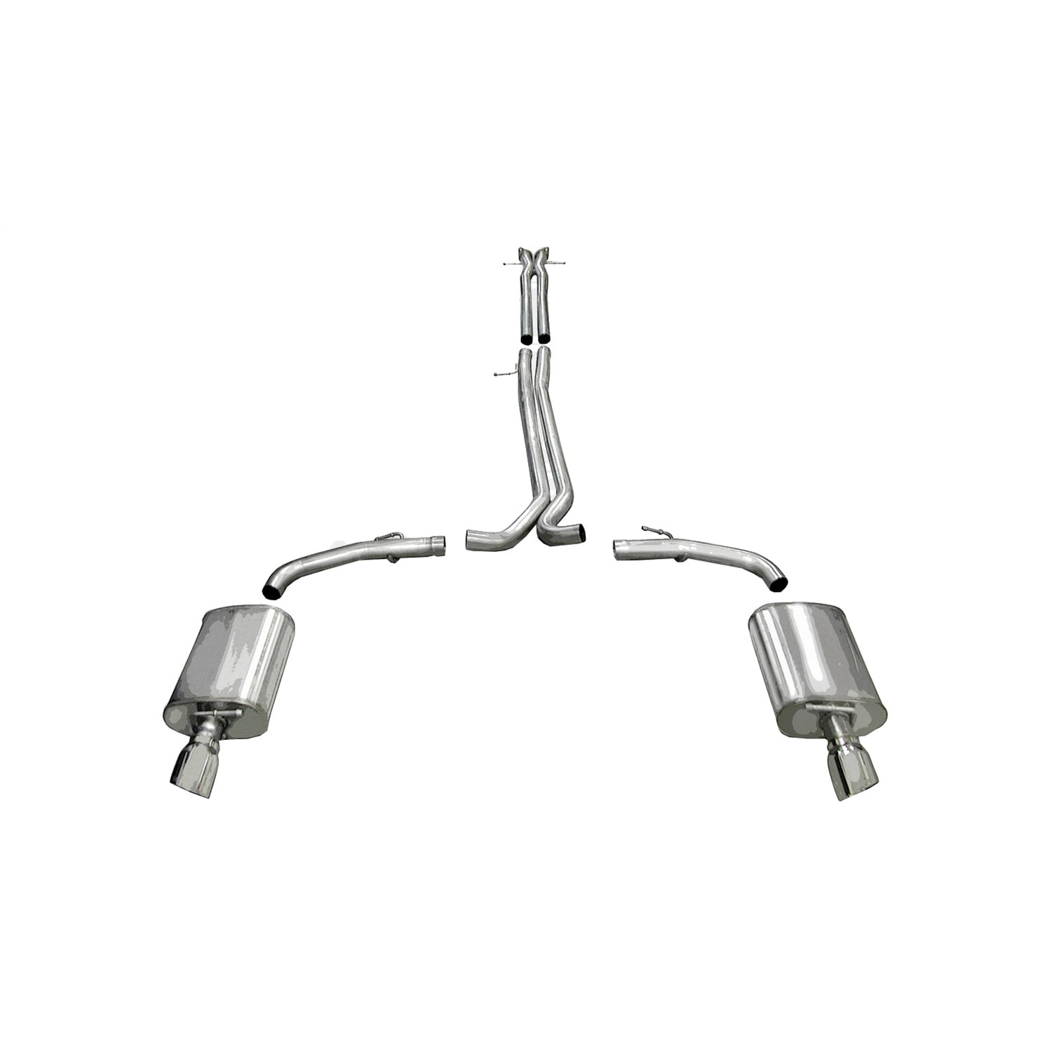 2.5in Cat-Back Dual Rear Exit w/ Single 4in Tips <br> 2010-2017 Ford Taurus