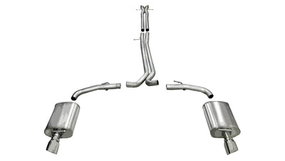 2.5in Cat-Back Dual Rear Exit w/ Single 4in Tips <br> 2010-2017 Ford Taurus