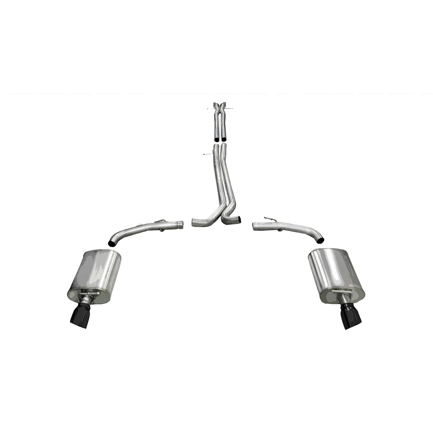 2.5in Cat-Back Dual Rear Exit w/Single 4in Tips <br> 2010-2017 Ford Taurus