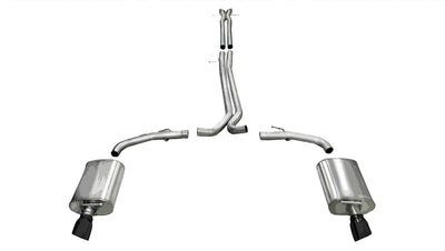 2.5in Cat-Back Dual Rear Exit w/Single 4in Tips <br> 2010-2017 Ford Taurus