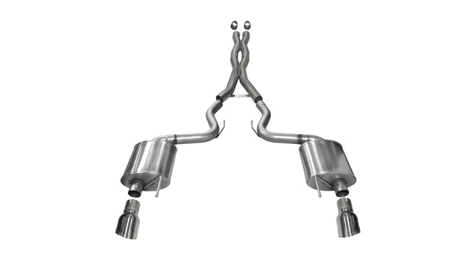 3in Cat-Back Dual Rear Exit with 4.5in Tips <br> 2015-2017 Ford Mustang