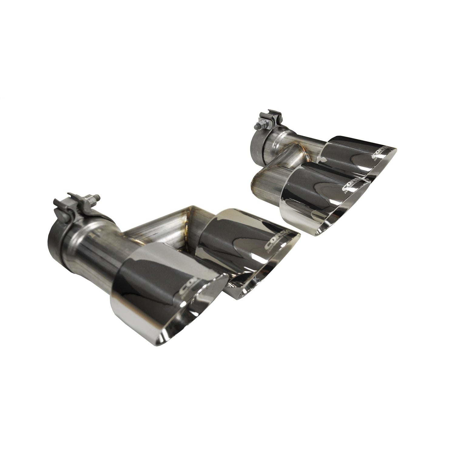 Twin 4.0in. Polished Pro-Series Tip Kit <br> 2015-2018 Ford Mustang