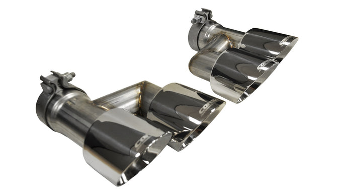 Twin 4.0in. Polished Pro-Series Tip Kit <br> 2015-2018 Ford Mustang