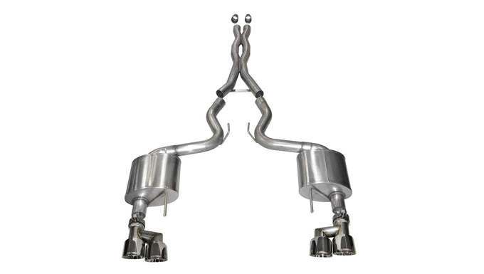 3in Cat-Back Dual Rear Exit w/ 4in Tips <br> 2015-2017 Ford Mustang