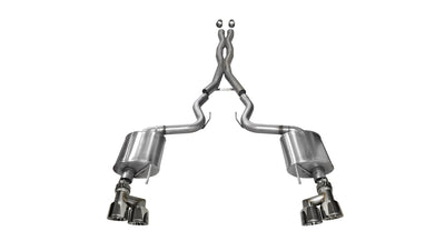 3in Cat-Back Dual Rear Exit w/ 4in Polished Tips <br> 2015-2017 Ford Mustang