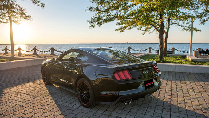 3in Cat-Back Dual Rear Exit w/ 4in Polished Tips <br> 2015-2017 Ford Mustang