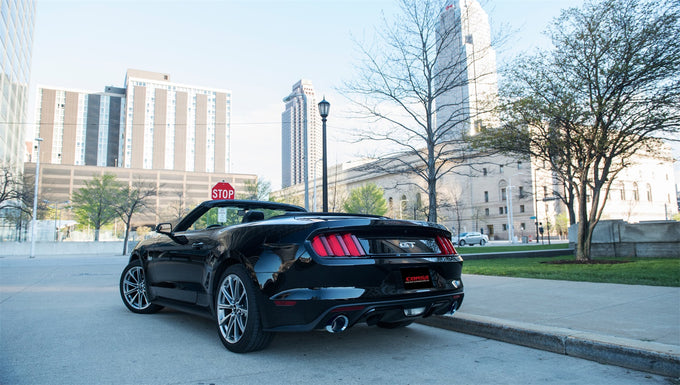 3in Cat-Back Dual Rear Exit W/4.5in.Polished Tips <br> 2015-2017 Ford Mustang