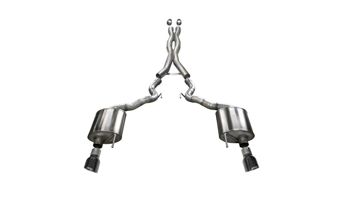 3in Cat-Back Dual Rear Exit with Single 4.5in Tips <br> 2015-2017 Ford Mustang