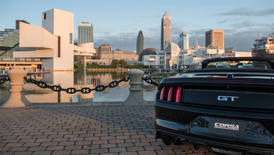 3in Cat-Back Dual Rear Exit with Single 4.5in Tips <br> 2015-2017 Ford Mustang