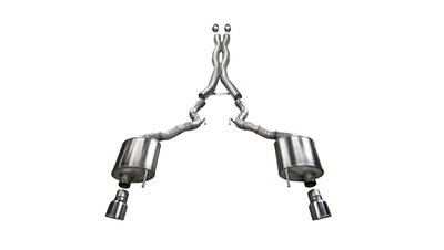 3in Cat-Back Dual Rear Exit W/ 4.5in Polished Tips <br> 2015-2017 Ford Mustang