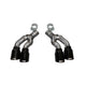Twin 4.0in. Black PVD Pro-Series Tip Kit <br> 2016-2019 Cadillac CTS